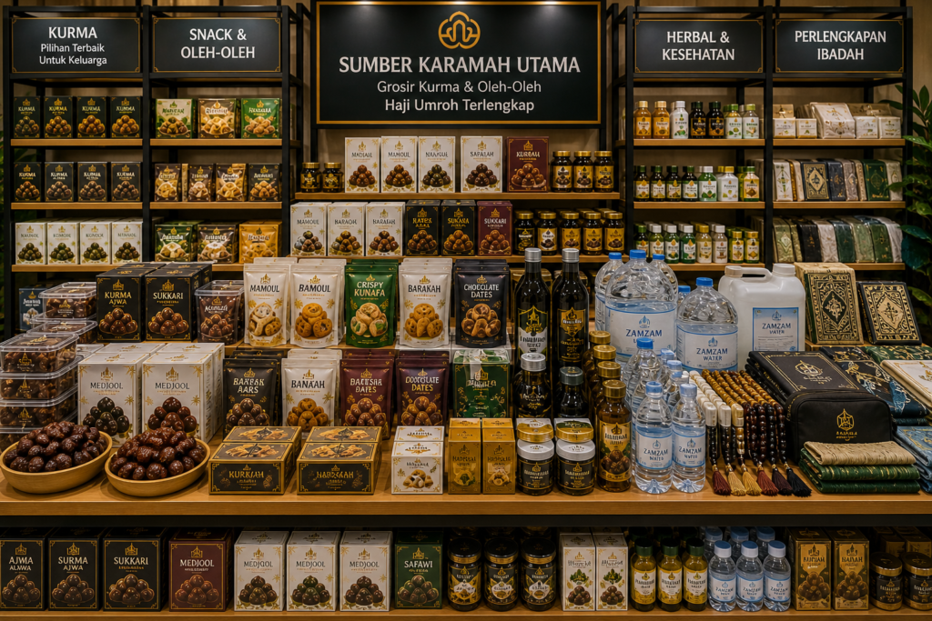 produk lengkap supplier oleh oleh haji mulai dari kurma snack herbal dan zamzam